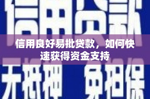 东光信用良好易批贷款，如何快速获得资金支持