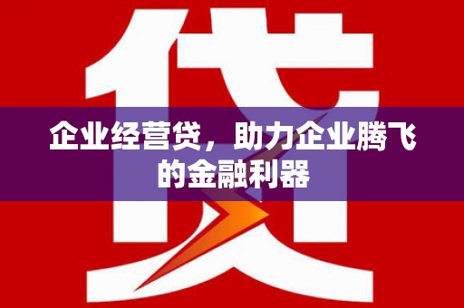 东光企业经营贷，助力企业腾飞的金融利器